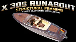 X 30S runabout  Structural Framing Finite Elements simulation