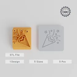Halloween Stamp Tile Set, 5 Sizes, Perfect for Clay, Cookies & Fondant, Spooky Party & Trick-or-Treat Decor