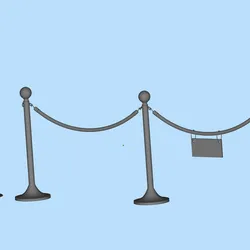 Isolation railings, rope railings, luxury car isolation railings, scene models
