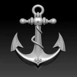 Jewelry & Accessories STL Descărcare - Old Ship Anchor - IMRAN CAD DESIGNER