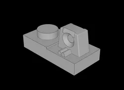 Lego Compatible (30383.dat) Hinge Plate  1 x  2 Locking with Single Finger On Top