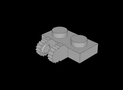 Lego Compatible (60471.dat) Hinge Plate  1 x  2 Locking 9-Position with Dual Finger on Side
