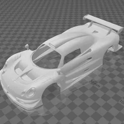 Lotus Elise GT1 Shell Body – Divided Parts for Easy Printing