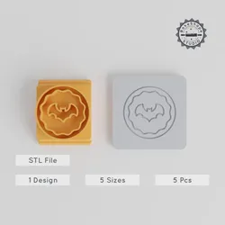 Pumpkin Pie Stamp Set, 5 Sizes, Halloween Clay & Cookie Motif, Autumn Celebration, Trick or Treat Desserts