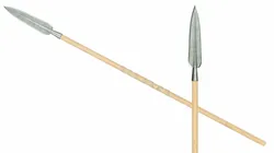 Spear with leaf shaped tip
