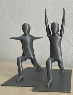 Yoga Poses - Warrior 1 and 2