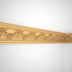 Cornice Antique Decor with Flowers Baroque Style for CNC