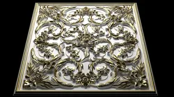 Decorative Ceiling Baroque Style Panel for CNC router