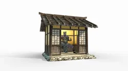 East Asian Ancient Architecture Small Temple