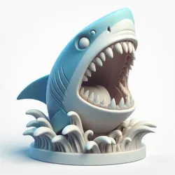 Fish with Open Mouth 3D Print – Decorative Showpiece & Functional Holder, Unique Ocean-Inspired Design