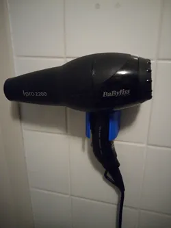 Hairdryer holder (no screws required)