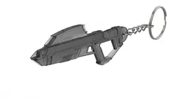 Keychain - Starfleet Phaser Rifle - Star Trek Picard - Printable - STL files 3D Print Model in Keychains 454353