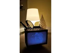 Lithophanelamp and penholder with Voronoi details