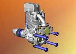Mock up of a NGH GF38 38cc Gas 4 Stroke Engine