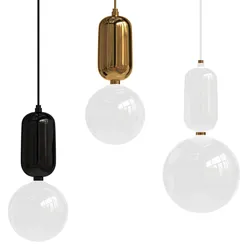 Pendant lamp Parachilna Aballs by Jaimy Hayon 15 cm White