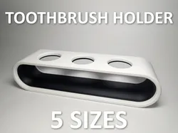 Soporte para cepillos de dientes 5 Tamaños (Sin AMS) - Modelo de impresión 3D gratuito