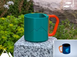 Carabiner mug with various images