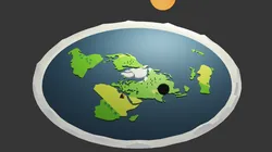 Flat earth low-poly 3D Low-poly