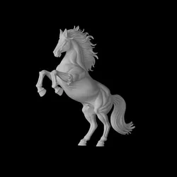 Friesian Horse Rearing Pose 3D Print Model