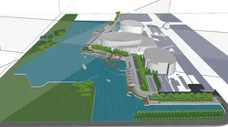 Landscape su Model of Waterfront Ribbon Park
