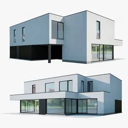 Modern House 01 White and black