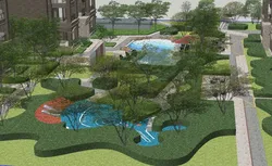 Su model of modern residential landscape