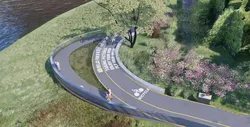Su model of waterfront trail landscape