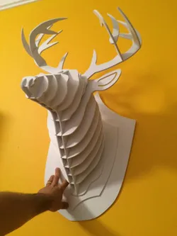 3D Deer Head 3mm Board