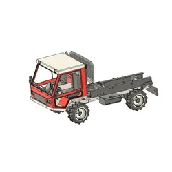 4x4x4 RC transporter modeled on the Linder Unitrac in 1:14