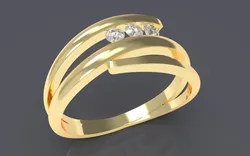 Fashion wedding diamond ring 3D Print Model in Rings 435557