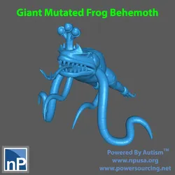 Giant Mutated Frog Behemoth Free 3D Print Model in Game Accessories 435932
