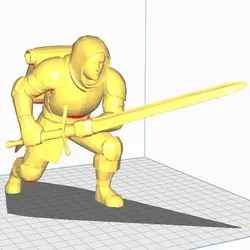 Gratis Characters & Creatures STL indir - Simple Warrior TTRPG - Airton Da Silva