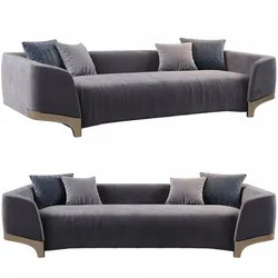 Homary Gray Upholstered Sofa