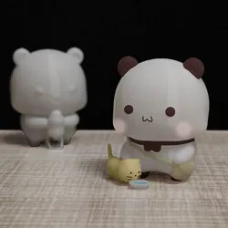 Home Decorations & Ornaments STL Descărcare - 情侣熊系列-蹲着喂猫的一二（Couple Bear-squat_Feed cat_Yier） - JZD