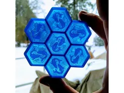 Honeycomb Chocolate Mould - Fish Decal