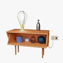 Modern Table Lamp on an Item Desk