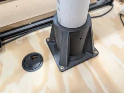 PVC table mounts for schedule 40 2 inch PVC pipe
