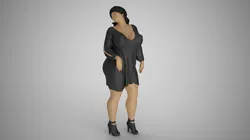 Reckless Heavy Woman 3D Print Model in Woman 434326