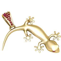 Ruby Gecko Gold Pendan  3d printable model