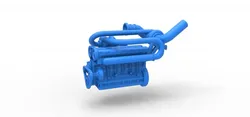 Twin Turbo straight-six engine Scale 1 to 25 3D Print Model in Vehicle 435880