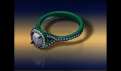 Cushion halo ring