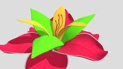 Digital Flower Model: Lifelike 3D Detail