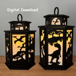Dinosaur  Lantern Lamp Decoration Dinosaur Tea Light Candle Holder Home Decor Lamp