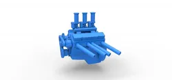 Engine V8 for Hot rod Version 2 Scale 1 to 25 3D Print Model in Vehicle 436512