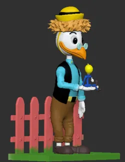 Gyro Gearloose Professor Pardal 3D Print Model in Animals 436784