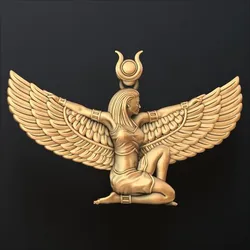Isis Egyptian Goddess Pendant v3 3D print model