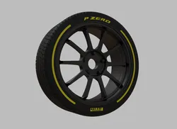 Miniature Enkei PX-10 Rim & Tire  - 3D Print - No Textures