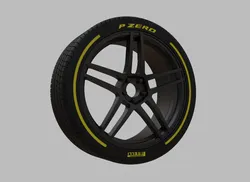 Miniature Enkei RSF5 Rim & Tire  - 3D Print - No Textures