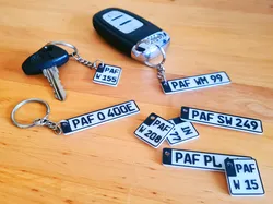 Parametric car/motorcycle license plate keychain (Nummernschild/Kennzeichen)