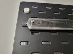 Skadis ruler holder with T-nut mounting system